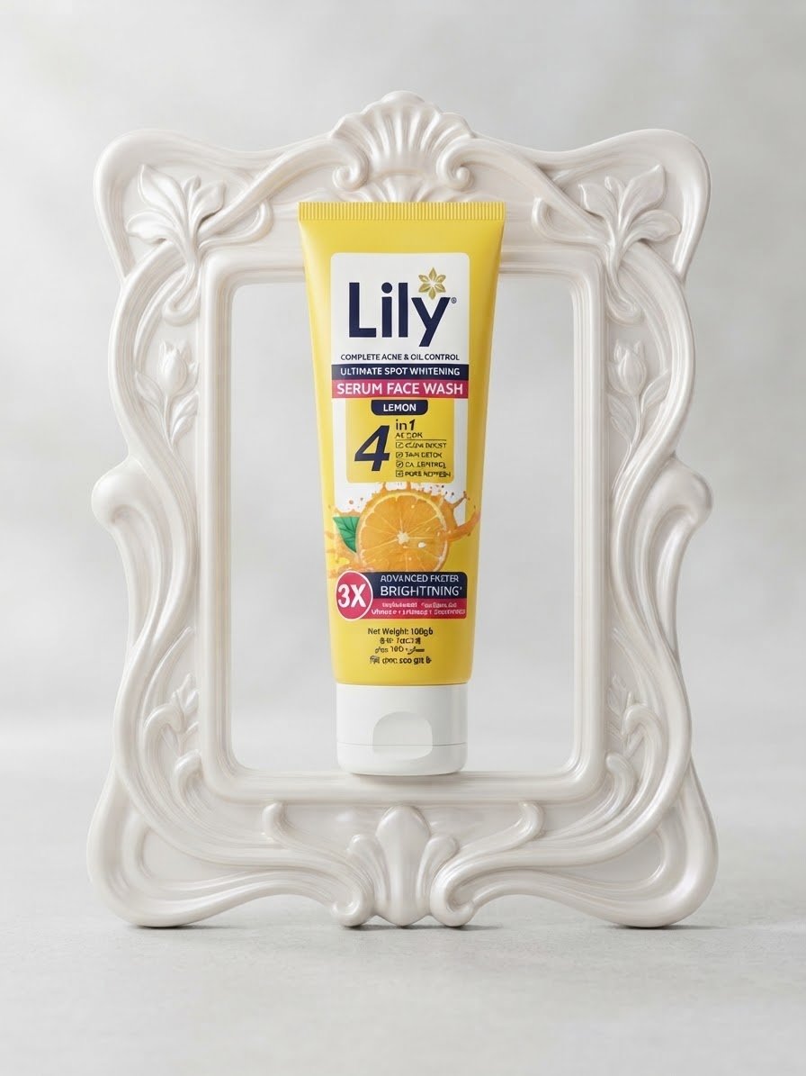 Lily Lemon 4 in 1 Serum Face Wash (100g) 🍋✨