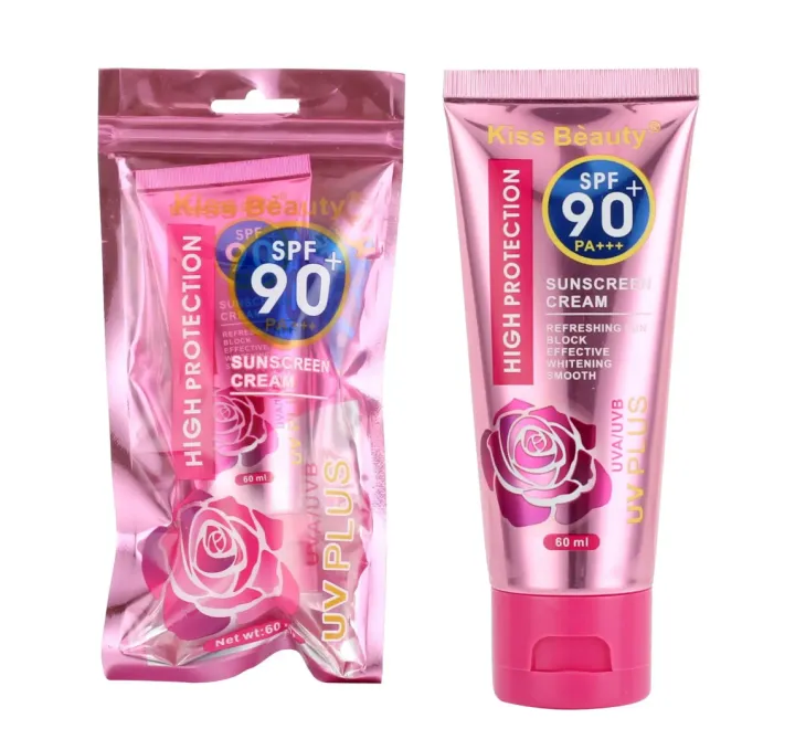 Kiss Beauty High Protection Sunscreen Cream SPF 90 PA+++ 60 ml